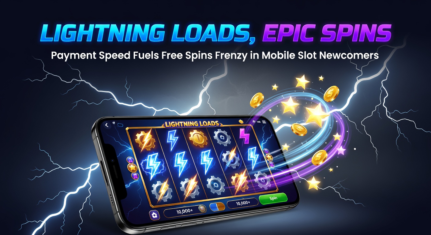 Mobiele slotspelers vieren een reeks free spins op een smartphone-scherm met snelle betalingsiconen op de achtergrond