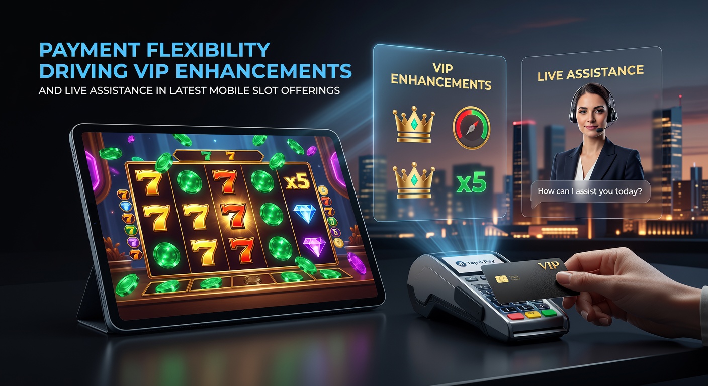 Mobiele slot interface met flexibele betalingsopties en VIP-dashboard